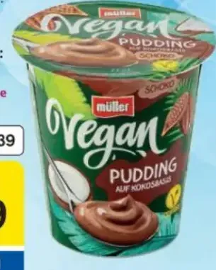 Müller Vegan čokoládový puding na báze kokosového krému