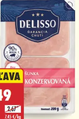 Delisso Bravčová šunka 90 %