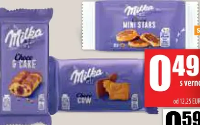 Milka biscuits Choco & Cake Milka Choco Cow Milka Choco Mini Stars