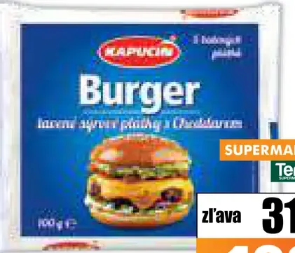 Burger s Cheddarom plátkový syr