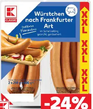 K-Classic Frankfurtské párky