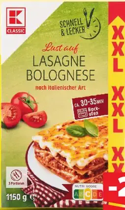 K-Classic Lasagne Bolognese hotové jedlo