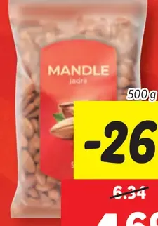 Mandle pražené solené