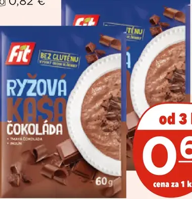 Fit ryžová kaša čokoládová