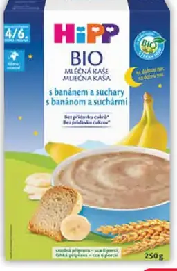 HiPP BIO mliečna kaša s banánmi a suchármi