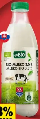 GO BIO Bio mlieko plnotučné 3,5%