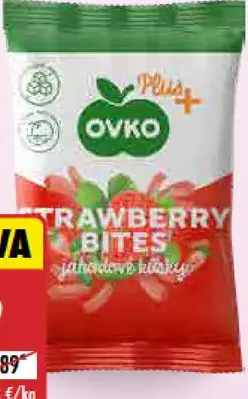OVKO Ovocné kúsky jahodové Plus