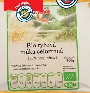 Bio Vince ryžová múka celozrnná