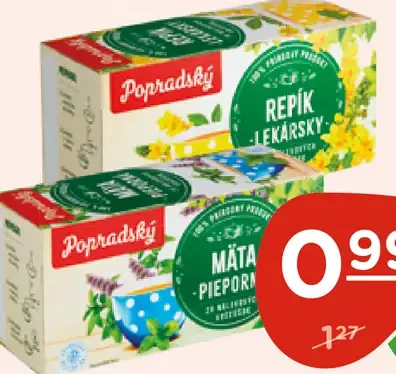 Popradský Bylinný čaj mäta pieporná