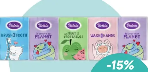 Violeta Kids hygienické vreckovky 4-vrstvové