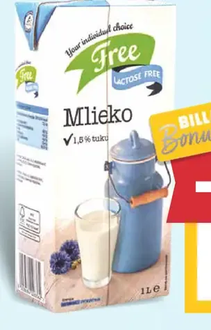 Free mlieko bezlaktózové 1,5%