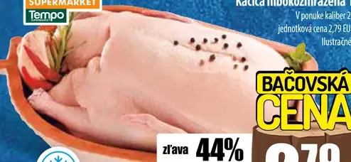 Kačica hlboko zmrazená