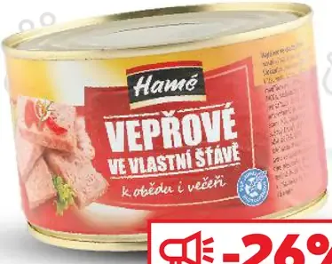 Hamé Bravčové mäso vo vlastnej šťave