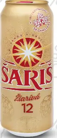 Šariš Svetlý ležiak 12 % plechovka