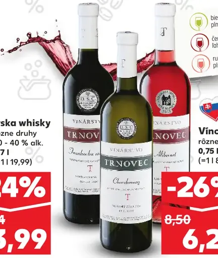 Trnovec Vino rôzne druhy