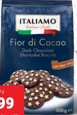 Italiamo Fior di Cacao Dark Chocolate Shortcake Biscuits