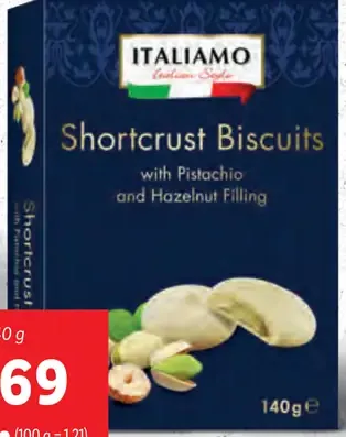 Italiamo Shortcrust Biscuits with Pistachio and Hazelnut Filling