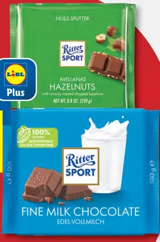 Ritter Sport Čokoláda jemná mliečna čokoláda rôzne druhy