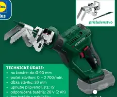 Parkside Aku píla na konáre 20 V