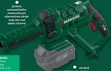 Parkside Aku tlakový čistič 20 V