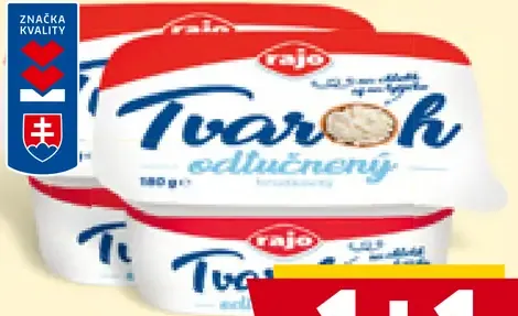 Rajo Tvaroh odtučnený hrudkovitý