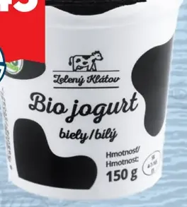 Zelený kĺatov bio jogurt