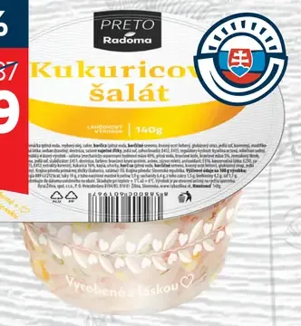 Preto Šalát kukuricový