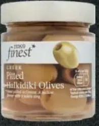 Tesco Finest zelené vykôstkované Halkidiki olivy v slanom náleve