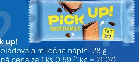 Pick up! čokoládová a mliečna náplň
