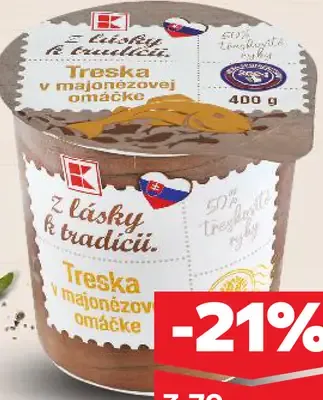 Tesco "Z lásky k tradícii" Treska v majonézovej omáčke