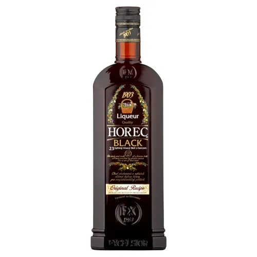 Excelsior Horec Black 23 bylinný tmavý likér s horcom
