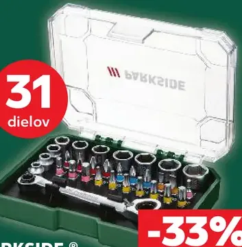 Parkside Súprava nástrčných kľúčov vrátane 1 račne