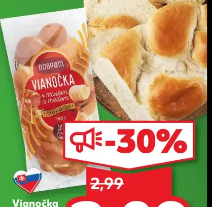 Dobrasta Vianočka s maslom a medom