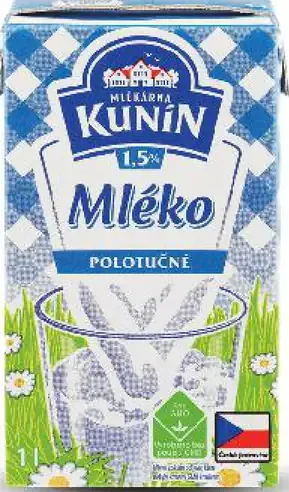 Krajina Kunín Trvanlivé mlieko