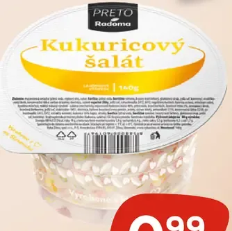 Preto Rodinná Kukuričový šalát