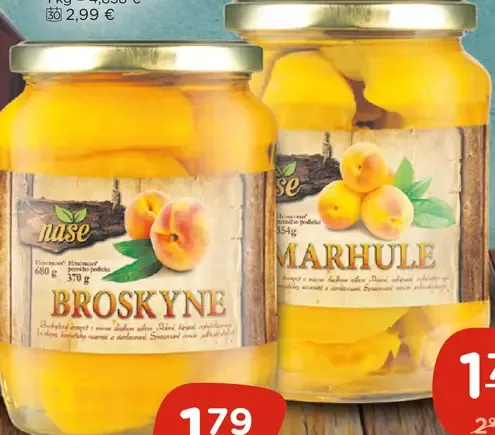 Naše kompót broskyne