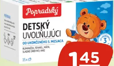 Popradský Detský uvoľňujúci bylinný čaj