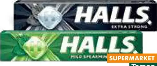 Halls cukríky extra strong