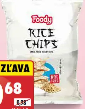 Foody lupienky z hnedej ryže solené/kyslá smotana a cibuľa