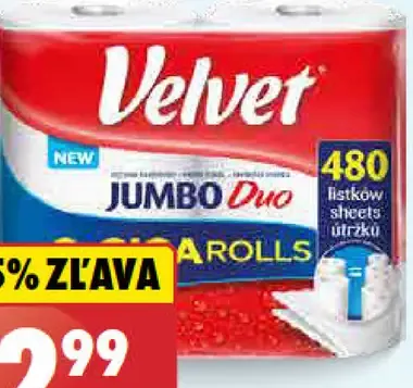 Velvet Kuchynské utierky 2-vrstvové Jumbo