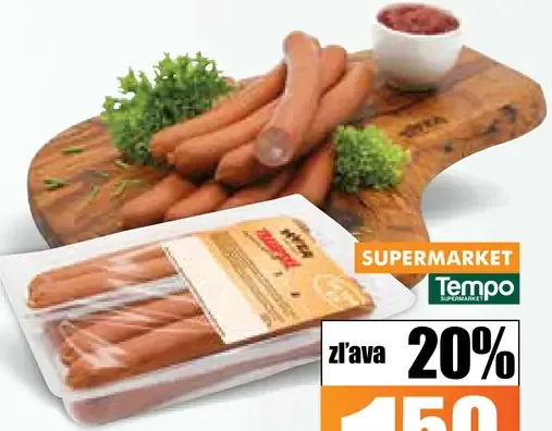 Tempo Trampské kuracie párky