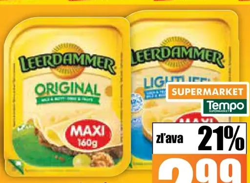 Plátky 2 druhy Leerdammer