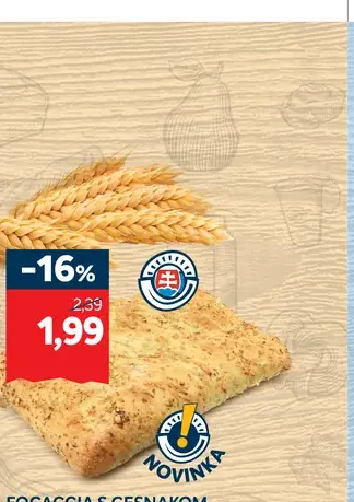 Focaccia s cesnakom