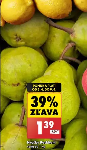 Hrušky Packham