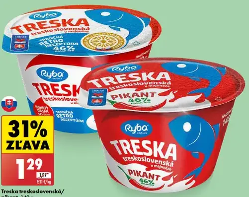 Ryba TRESKA treskoslovenská