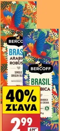 Bercoff Káva zrnková single origin Brazil