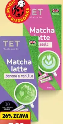Tet Matcha latte classic/banana & vanilla