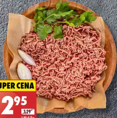 Kostelecké uzeniny mleté mäso zmes bravčového a hovädzieho
