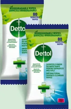 Dettol Antibakteriálne obrúsky na povrchy