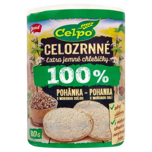Druid Celpo Celozrnné extra jemné chlebíčky 100 % pohánka s morskou soľou